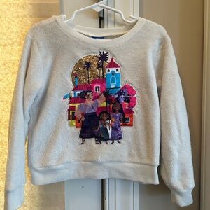 Disney White Kids Sweater with Colorful Print